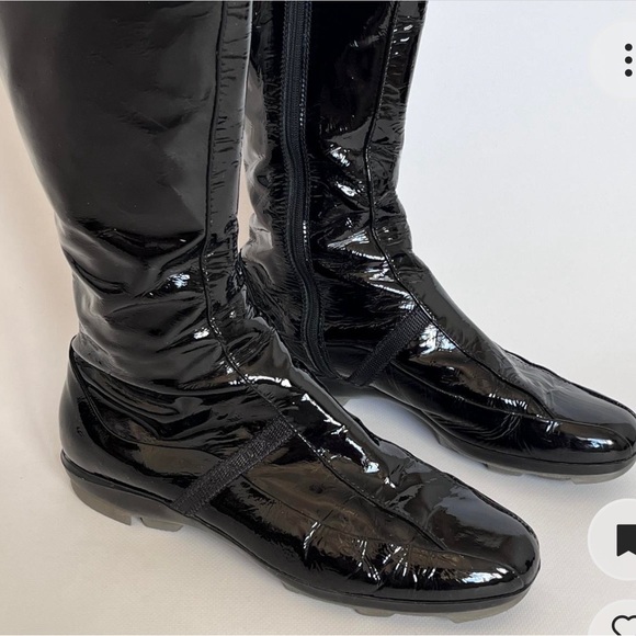 COPY - Prada Hightop Lacquer Boots in size 8.5 - Picture 3 of 6